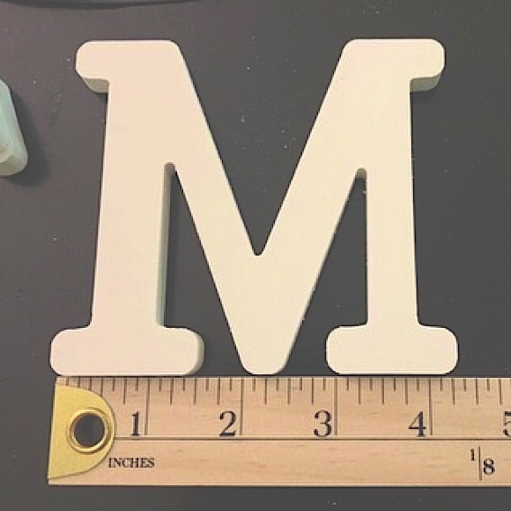 3D white Wooden Letters 4” (0221) - Picture 5 of 7